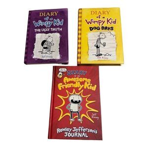 Diary of Wimpy kid & awesome kid hardback excellent condition! 3 books!